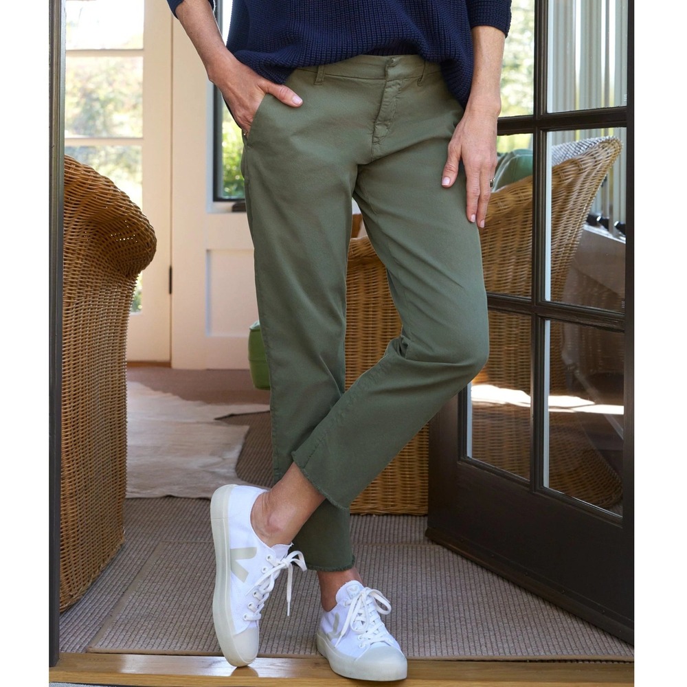 Frank & Eileen Wicklow Army Italian Performance Twill Chino Pants Size 12